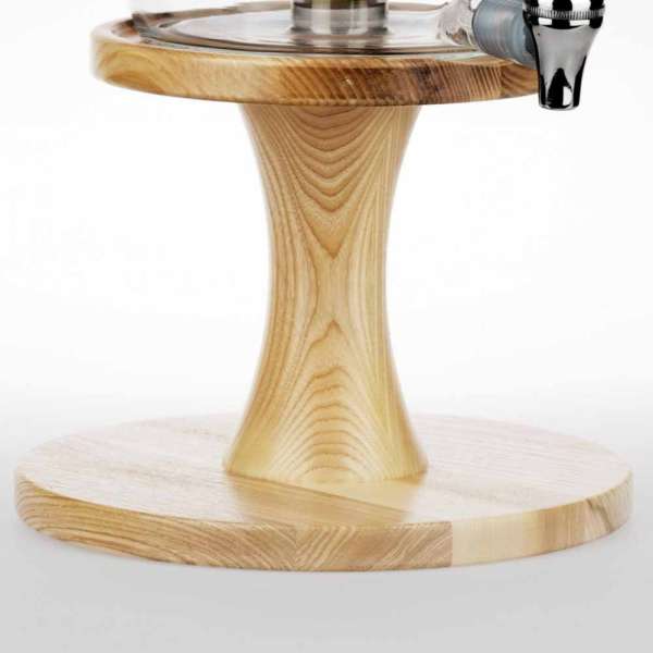 Unterbau aus massiver Esche für Nature´s Design Karaffe Universe 10 Liter Wasserspender