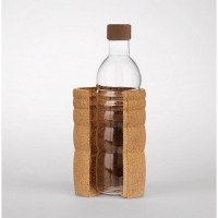 Glas-Trinkflasche Lagoena | Lebensblume weiss