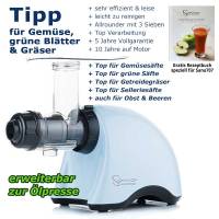 Sana Juicer EUJ 707 | Entsafter mit optionaler Ölpresse | Vorführgerät pastellblau