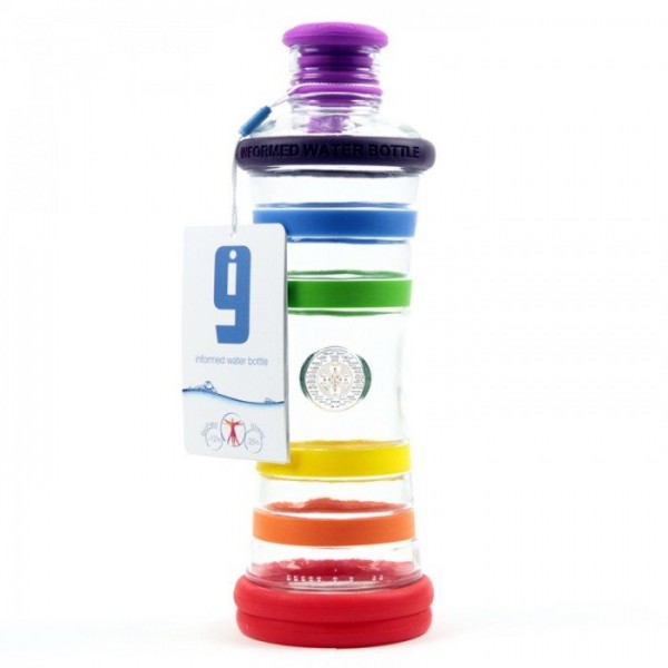 i9 Bottle Chakra | informierte Glasflasche in 9 Farben