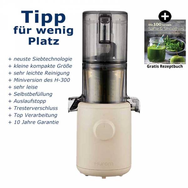 Hurom H310A SlowJuicer (Easy Serie) | Vorführgerät beige