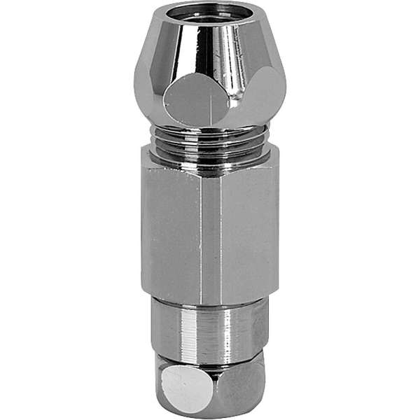 Rückflußverhinderer DN10 (3/8'') ÜWM 3/8'' x Querverschr. 10mm Messing verchromt